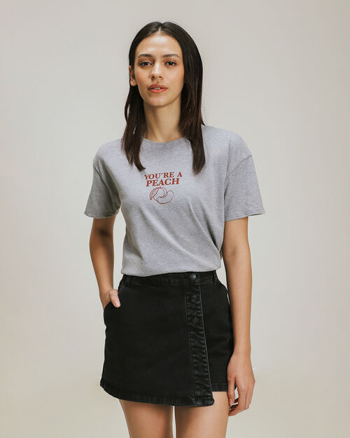 Short Falda De Mezclilla Botones
